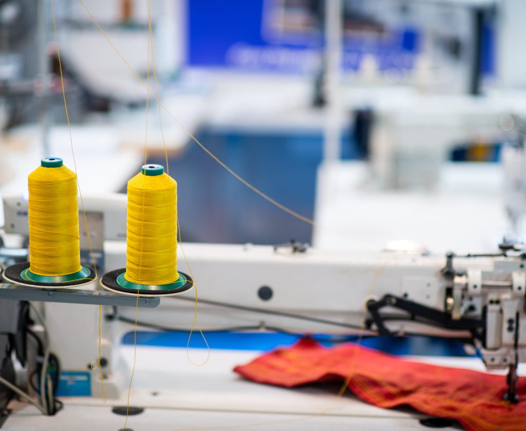 Sewing Machine in Factory.